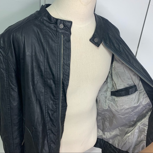 Guess Men’s faux-leather jacket XXL Black - Picture 14 of 14